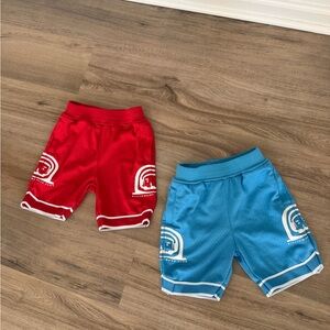 Kids Red and Blue Athletic Shorts